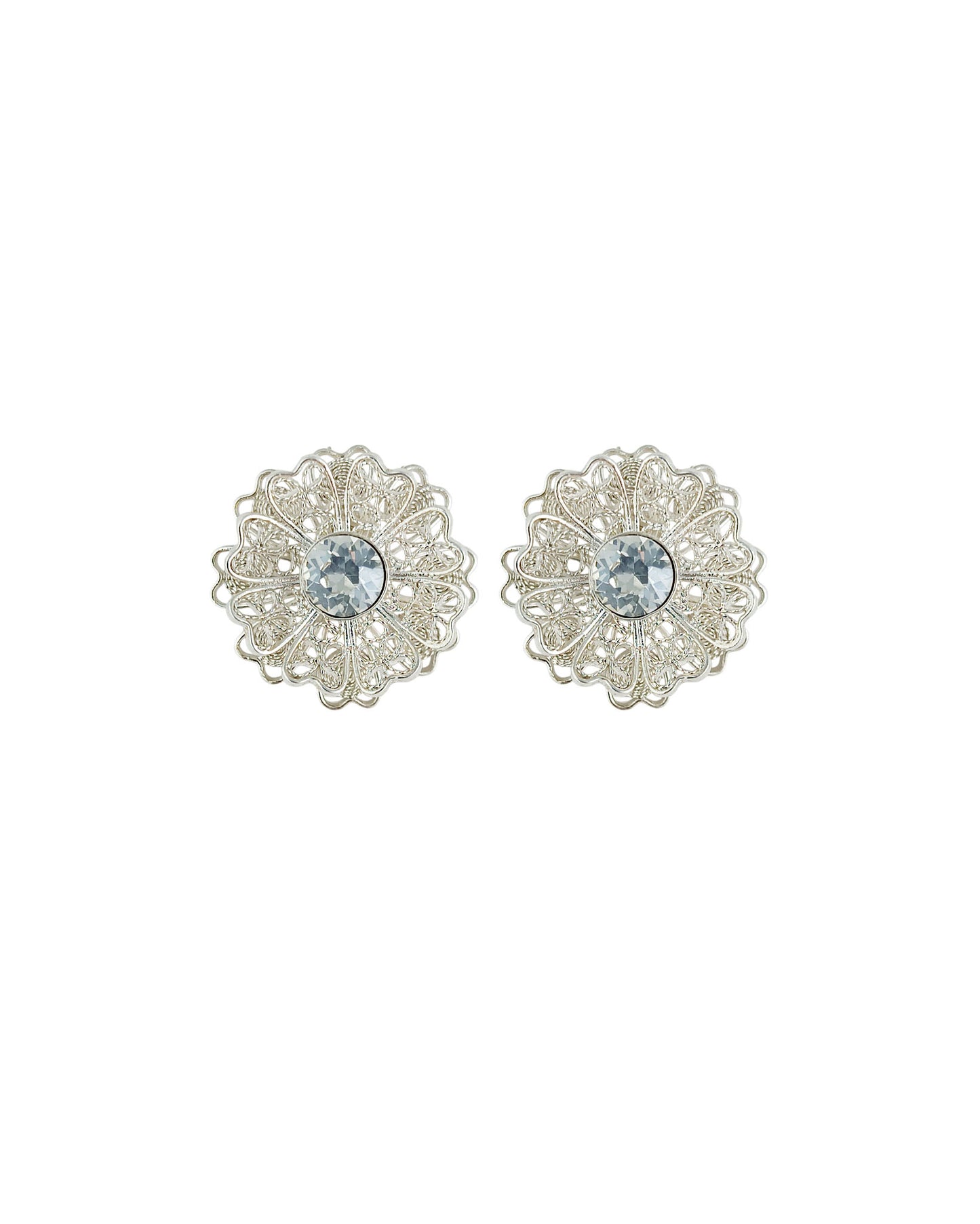 Aretes filigrana plata ley 950 Margarita