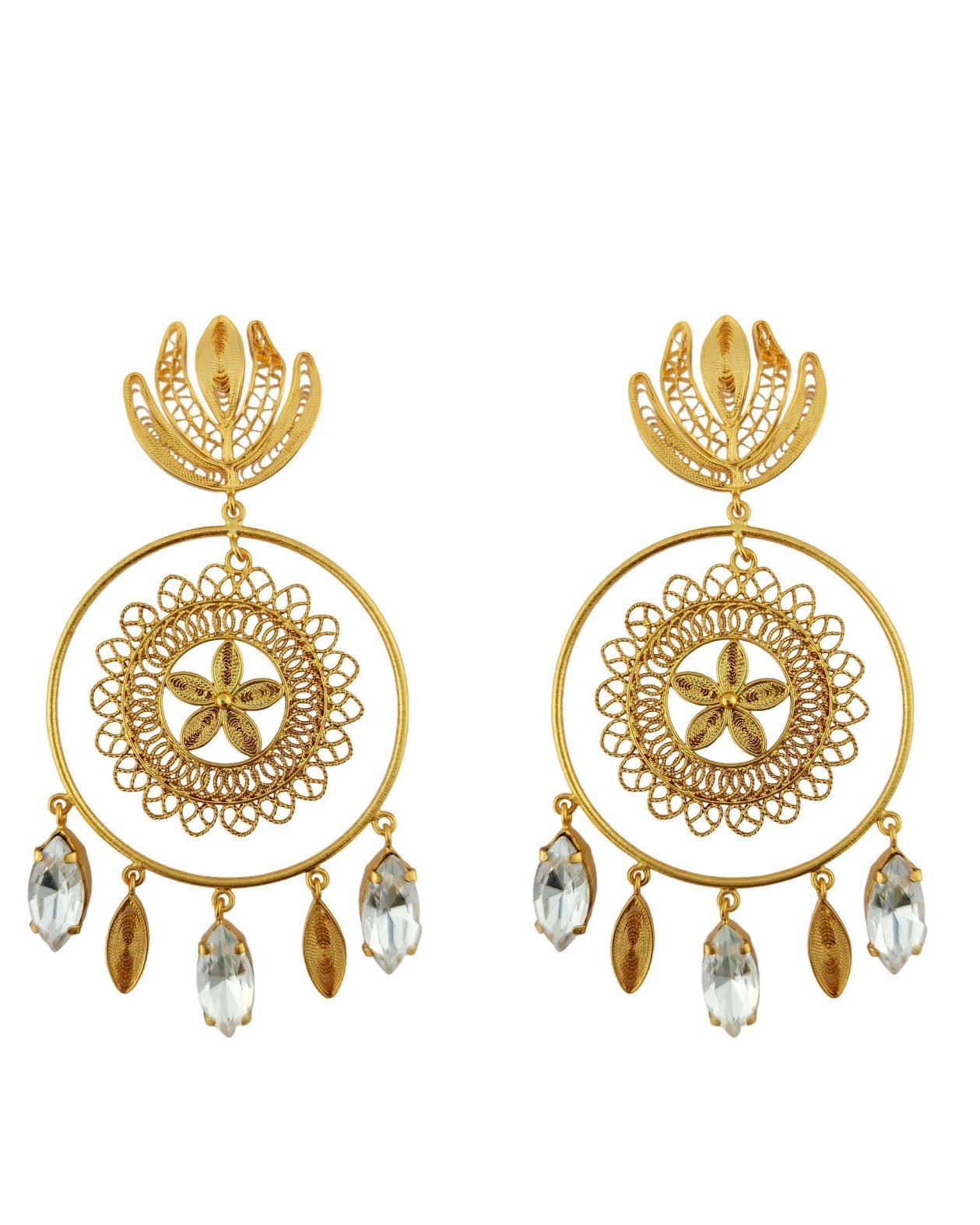 Aretes Filigrana con Cristales Eugenia