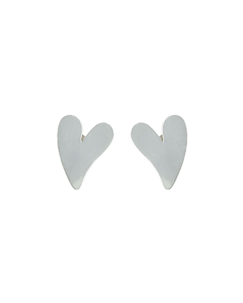 Aretes topos corazón plata de ley 950