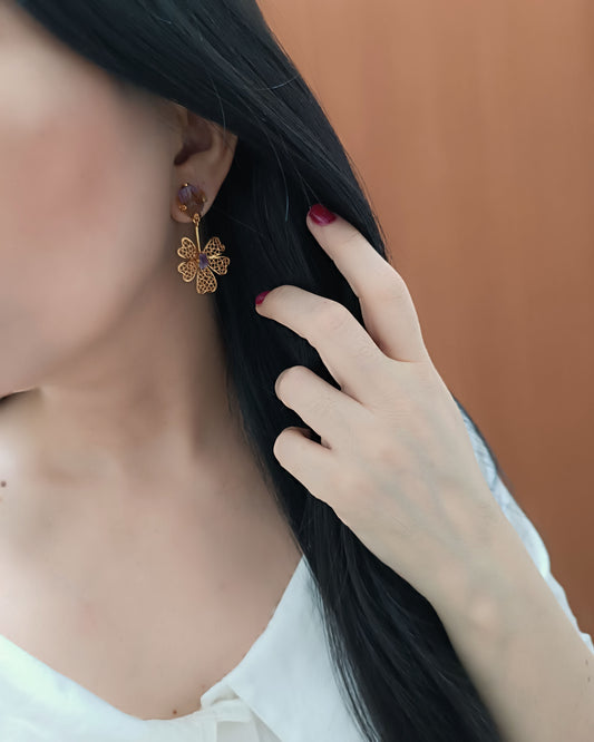 Aretes filigrana Alegría con amatista