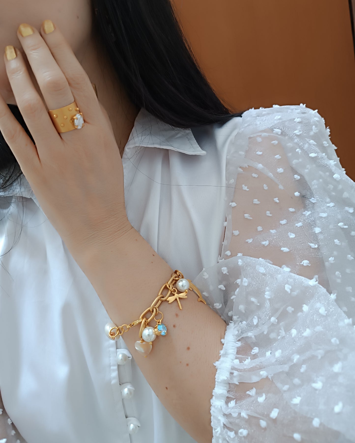 Manilla perlas y cadena Rosita