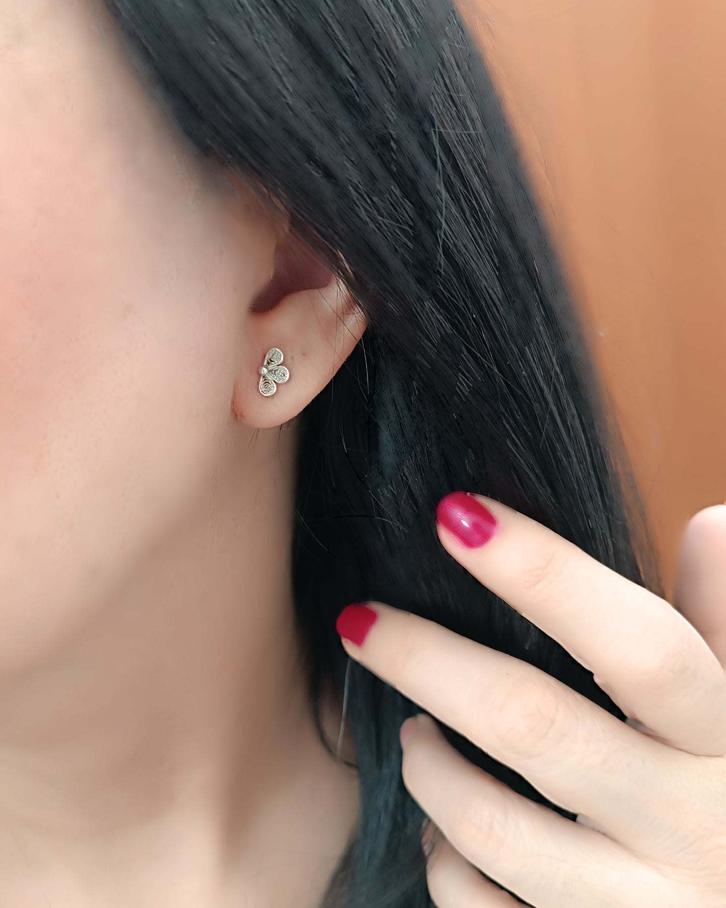 Aretes Mini en plata ley 950 Julia