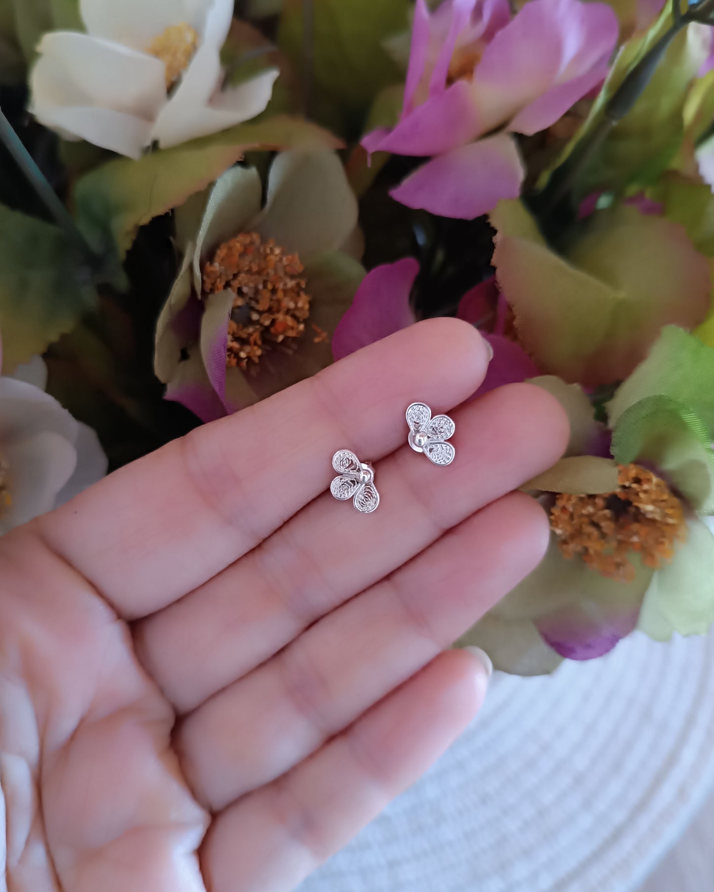 Aretes Mini en plata ley 950 Julia