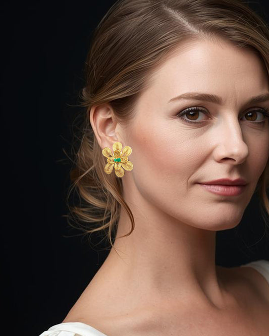 Aretes filigranay esmeralda, Brenda