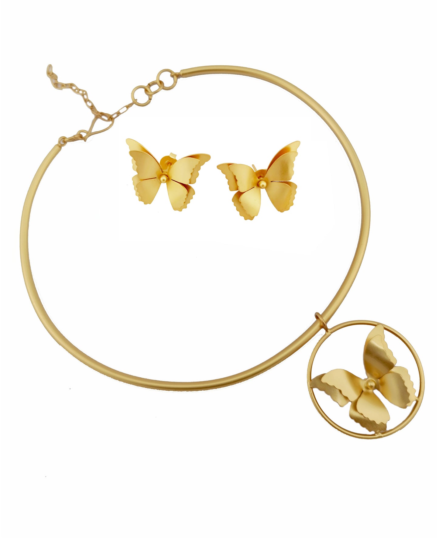 Set tops y gargantilla butterfly