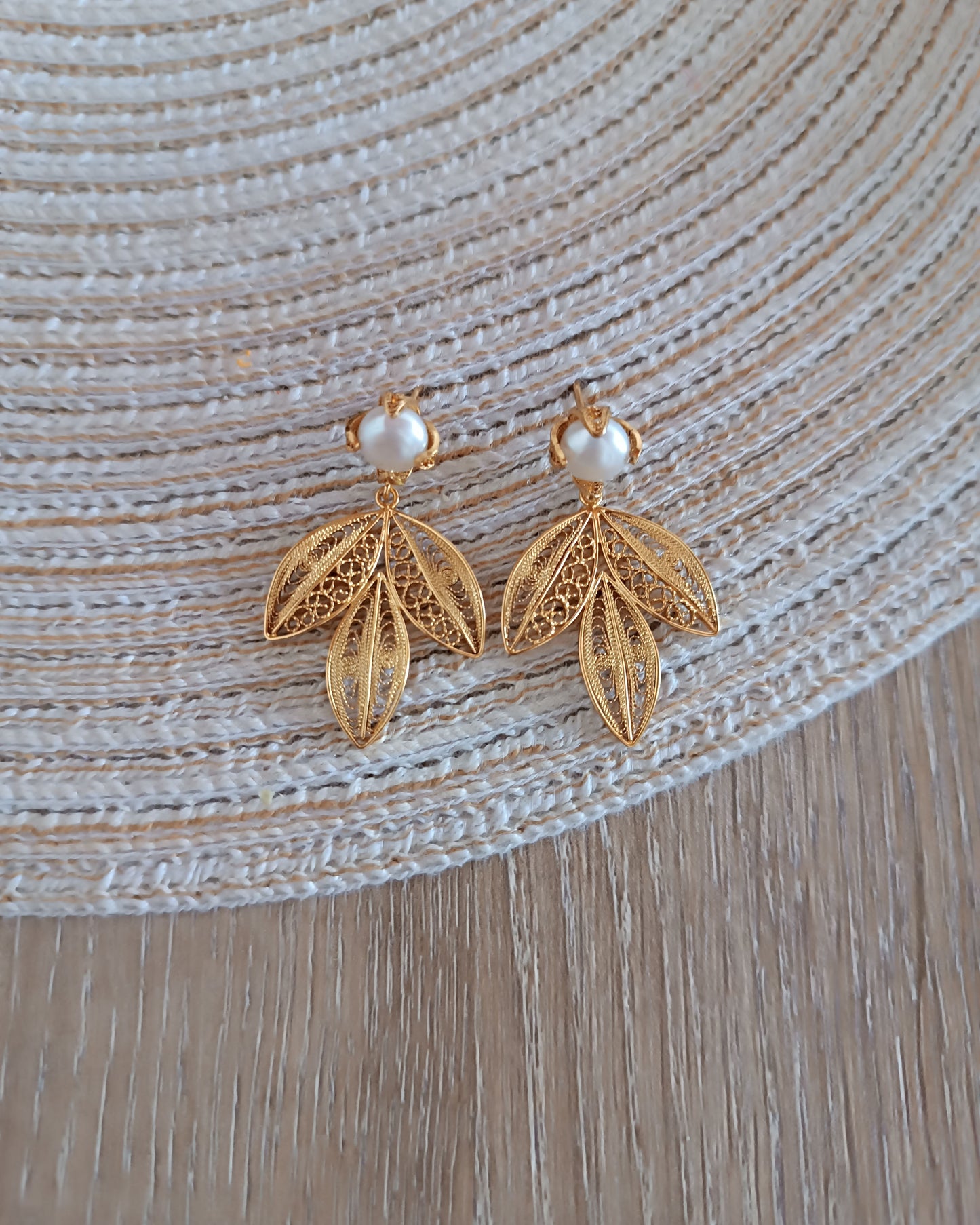 Aretes filigrana Ailen con perla