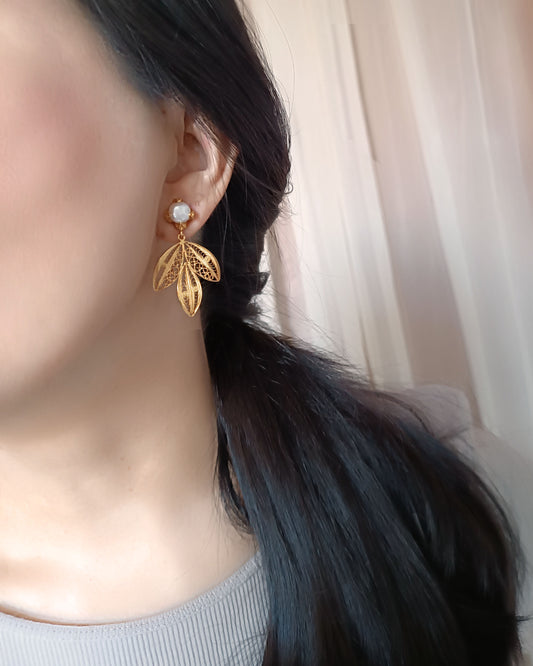 Aretes filigrana Ailen con perla