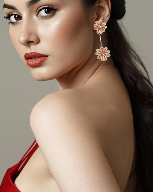 Aretes doble flor, Kany