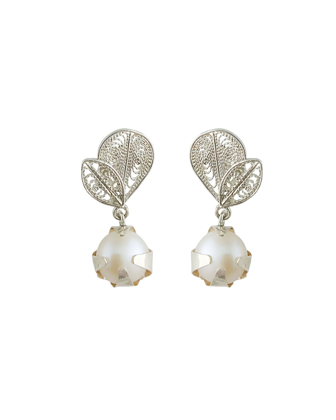 Aretes filigrana plata ley 950 Nora