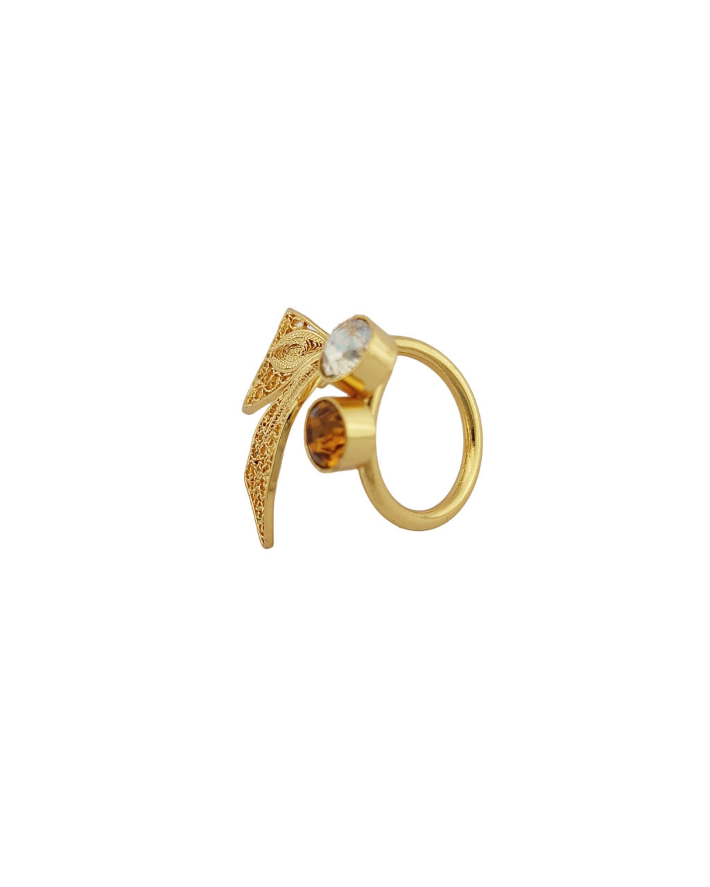 Anillo Alas Mariposa con cristales