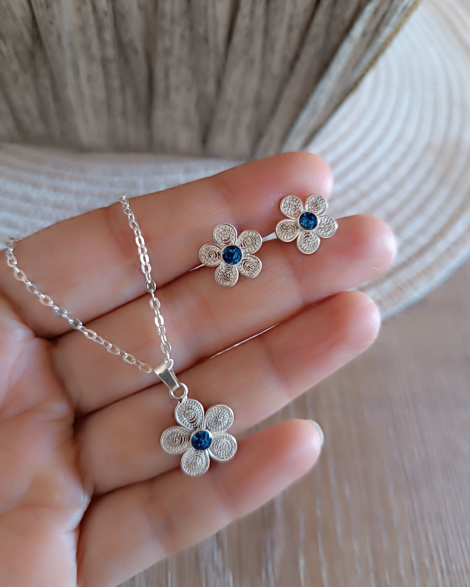 Juego cadena y topos en plata ley 950