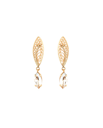 Aretes filigrana y cristal Belinda