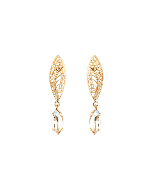 Aretes filigrana y cristal Belinda