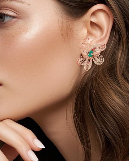 Aretes filigrana topo Dinastia