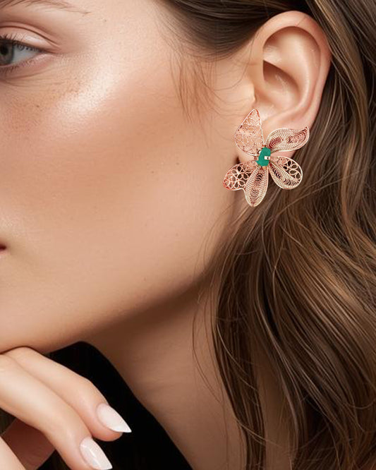 Aretes filigrana topo Dinastia