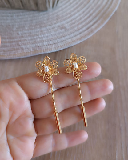 Aretes filigrana doble función Esther