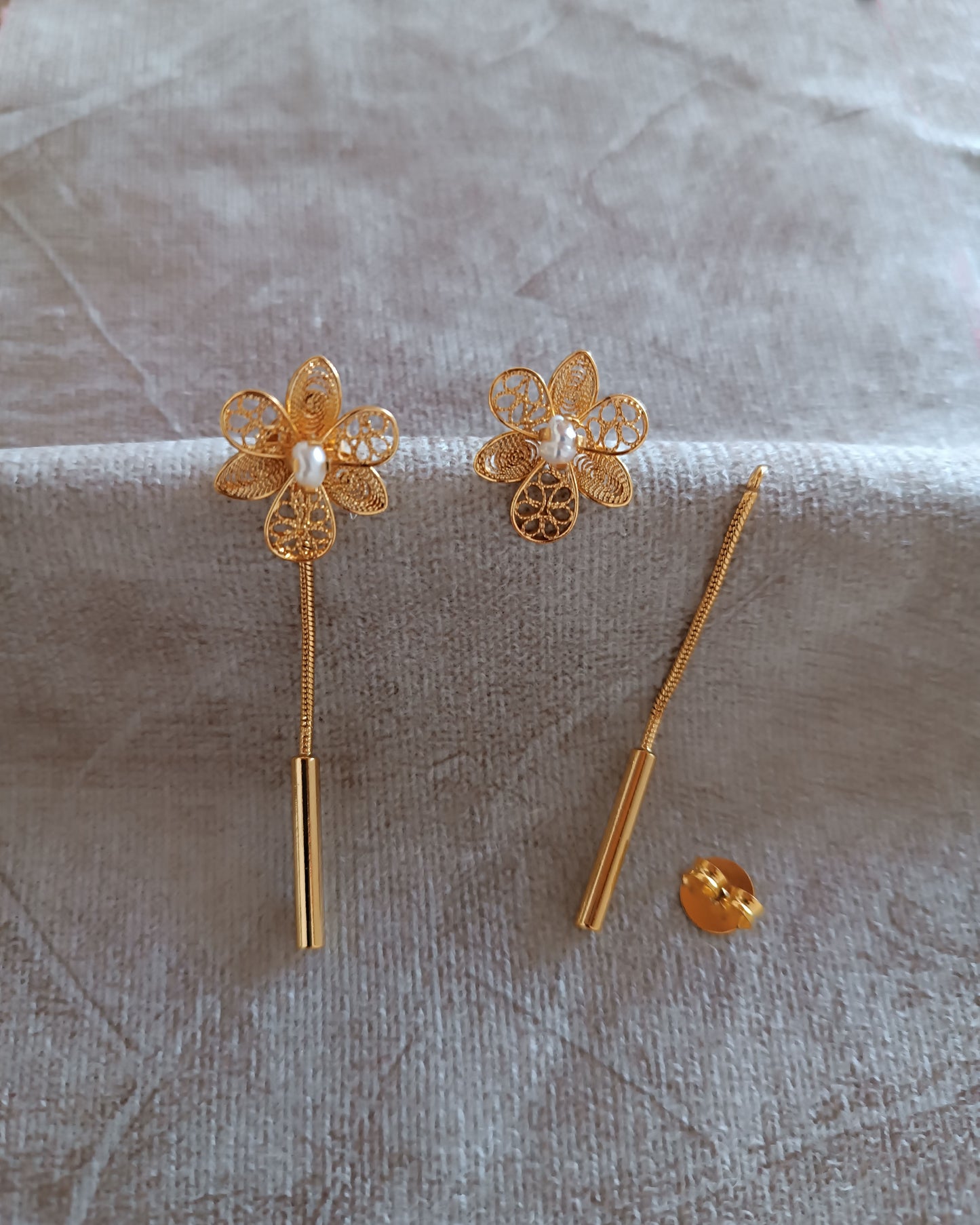 Aretes filigrana doble función Esther