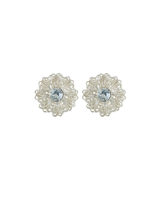 Aretes filigrana plata ley 950 Margarita