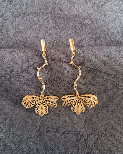 Aretes largo filigrana, Omaira