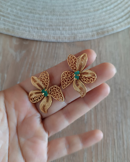Aretes filigrana topo Dinastia