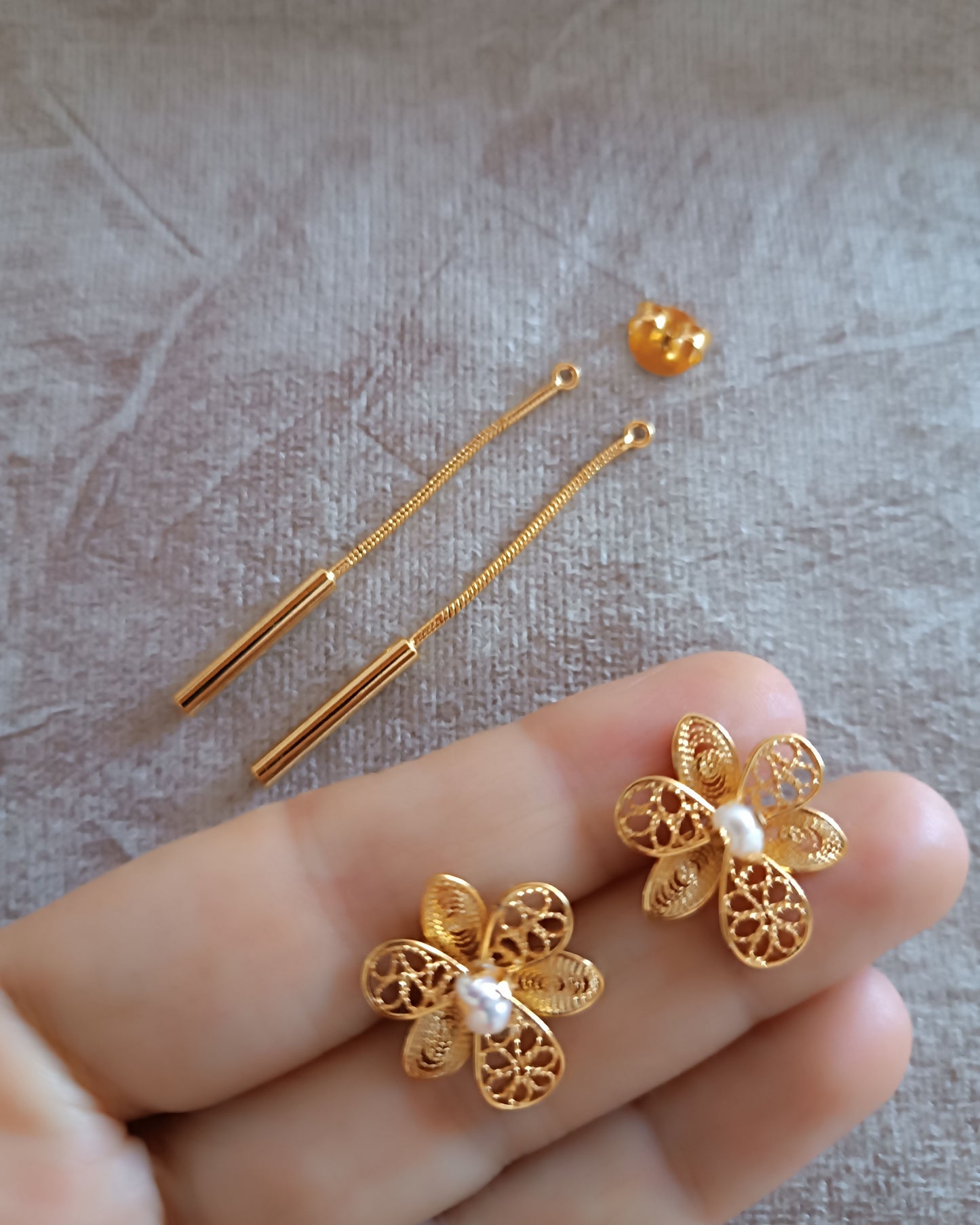 Aretes filigrana doble función Esther