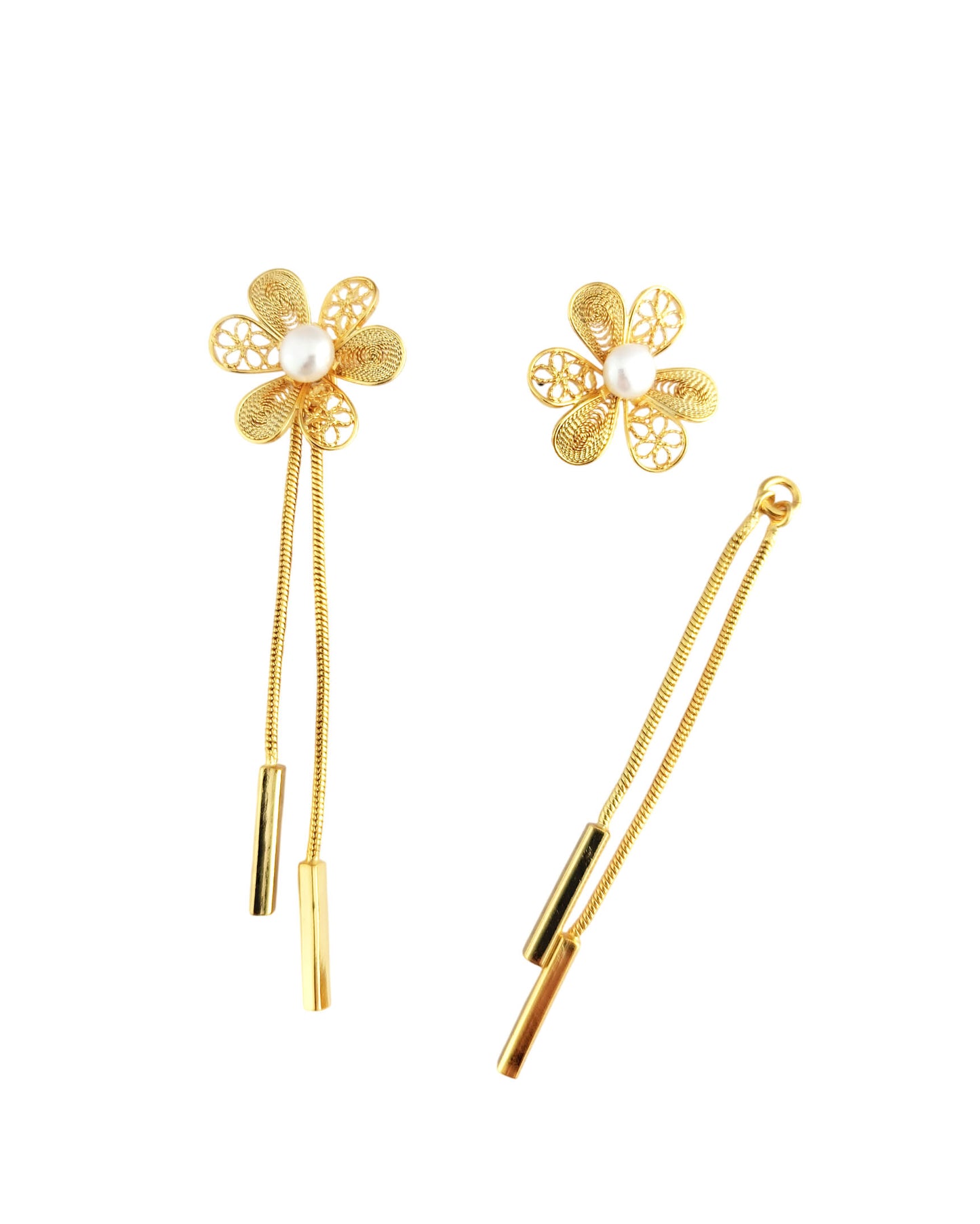 Aretes filigrana doble función; Elia