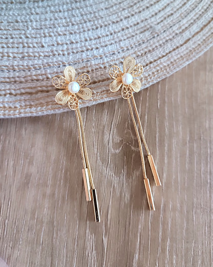 Aretes filigrana doble función; Elia