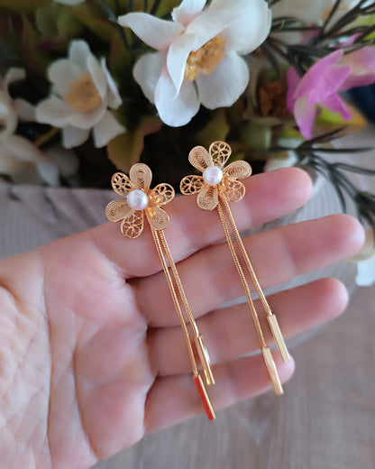 Aretes filigrana doble función; Elia