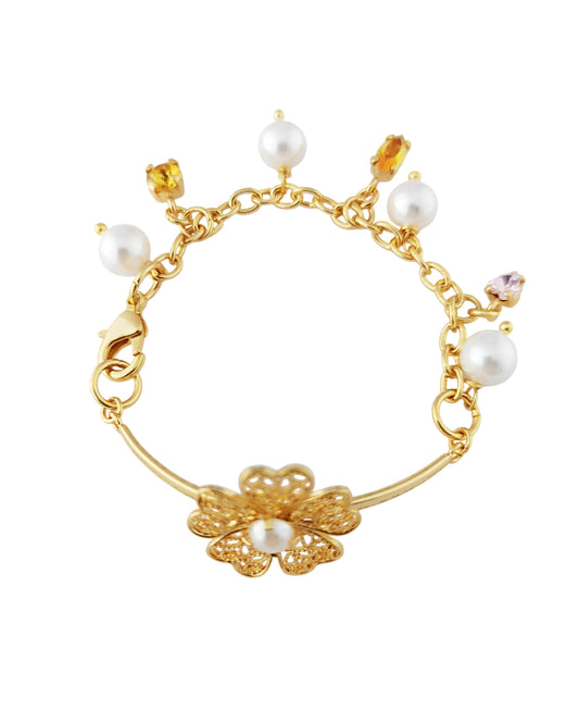 Brazalete en filigrana con colgantes Nadia
