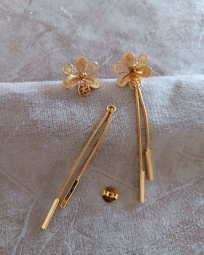 Aretes filigrana doble función; Elia
