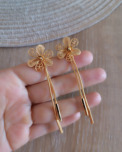 Aretes filigrana doble función; Elia