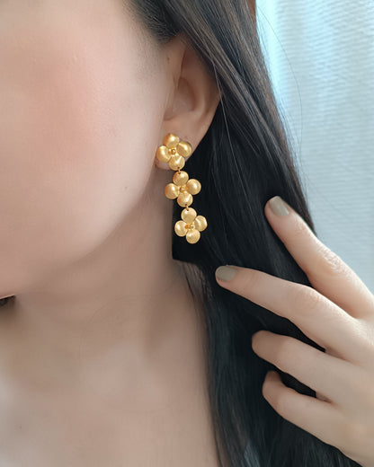 Aretes tres flores Velería