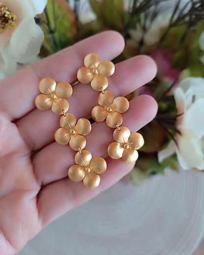 Aretes tres flores Velería