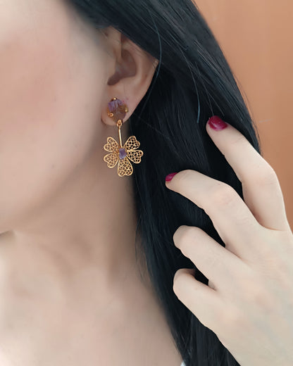 Aretes filigrana Alegría con amatista