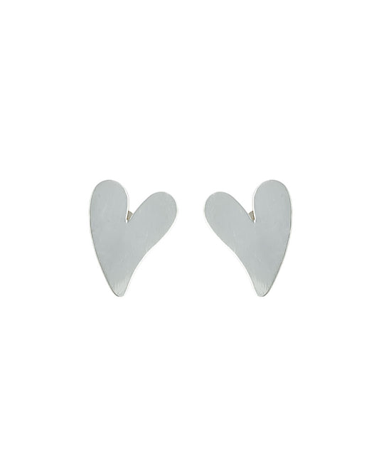 Aretes topos corazón plata de ley 950