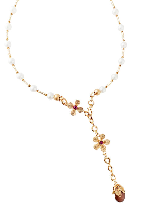 Collar de perlas y colgantes Josefina
