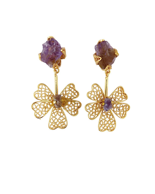 Aretes filigrana Alegría con amatista