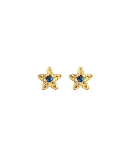 Aretes mini filigrana y cristal azul, Estrellita