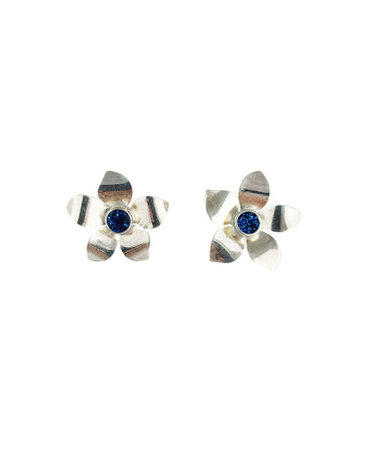 Aretes mini en plata de ley 950 azul  Shopie
