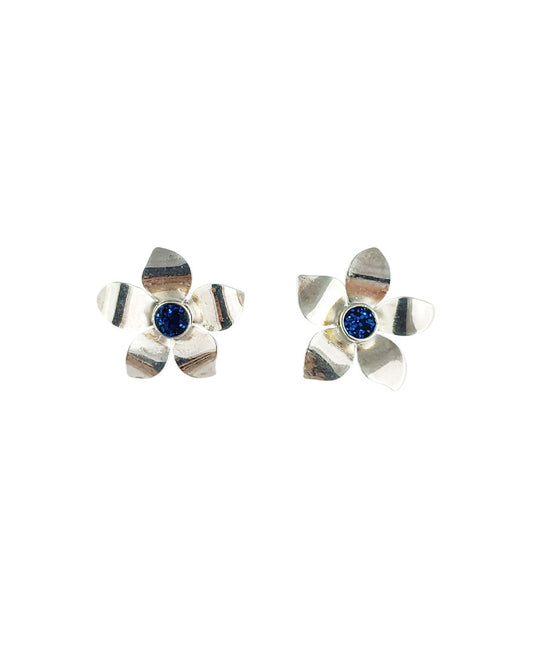 Aretes mini en plata de ley 950 azul  Shopie