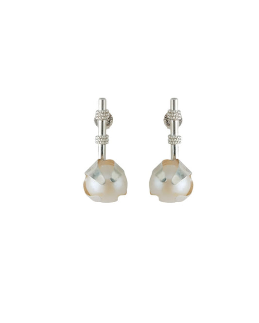 Aretes en plata ley 950 con perla Alma