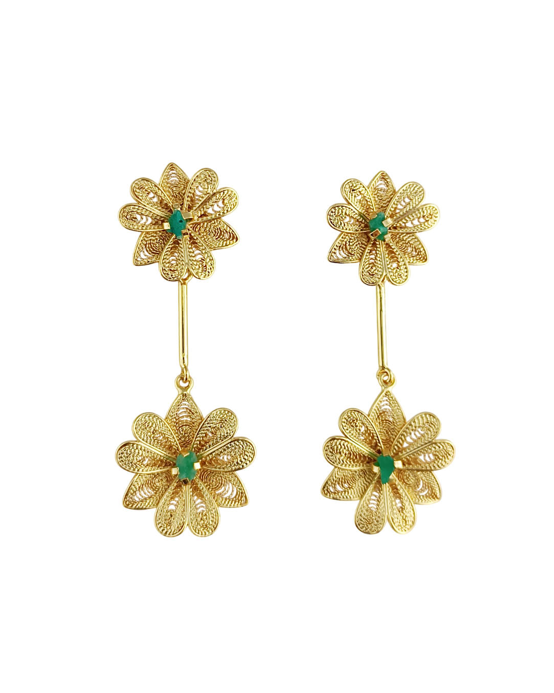Aretes doble flor, Kany