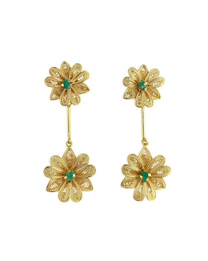 Aretes doble flor, Kany