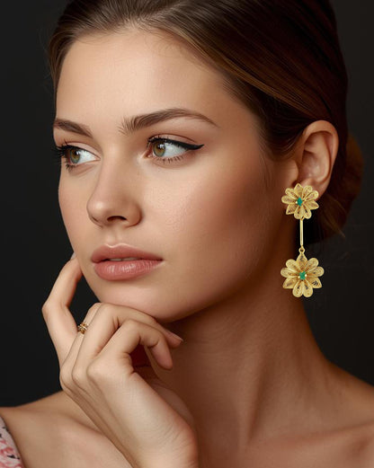 Aretes doble flor, Kany