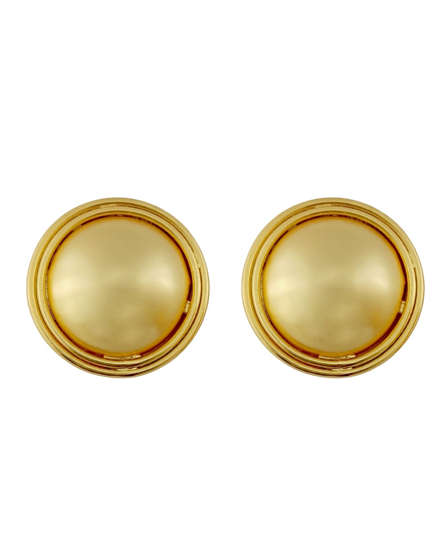 Aretes Topos doble circulo listo dorado mate 3cm