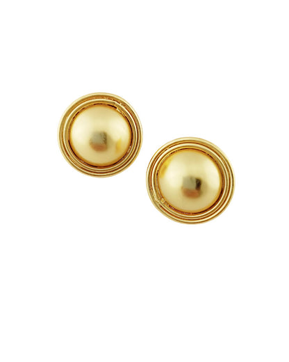 Aretes Topos doble circulo listo Dorados 2.5 cm