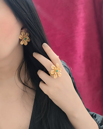 Aretes filigranay esmeralda, Brenda