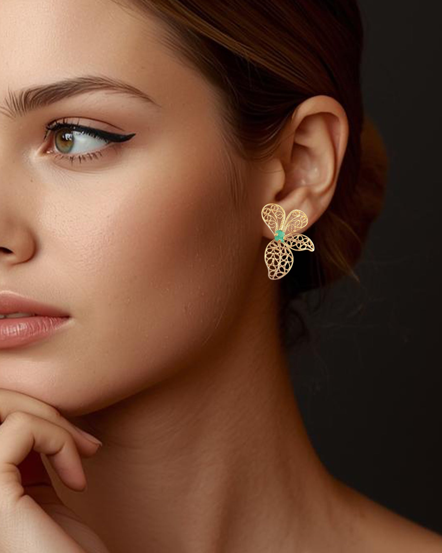 Aretes filigrana topo Amelia