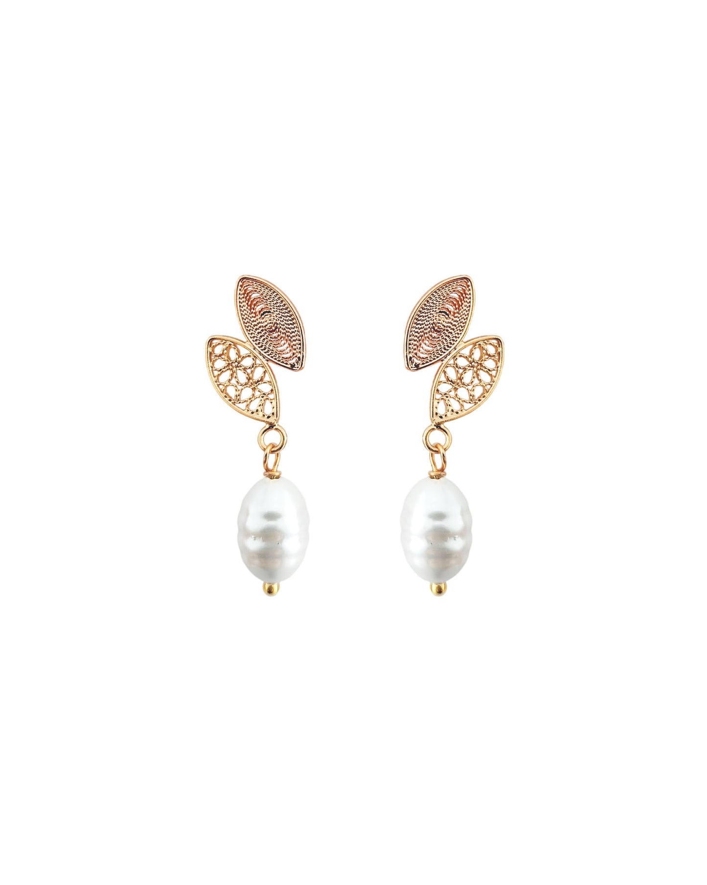 Aretes filigrana y perla Anastasia