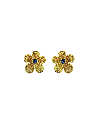 Aretes Topos mini filigrana Aragón azul